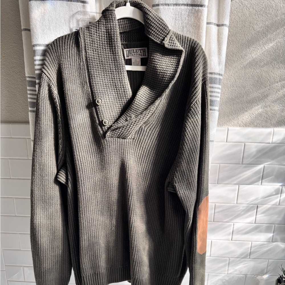 Men’s Cowl Neck Knit Sweater